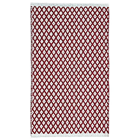 20 in x 34 in Heritage Lattice Rug - Red