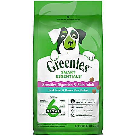 6 Lbs Adult Sensitive Digestion & Skin Real Lamb & Brown Rice Recipe Dry Dog Food
