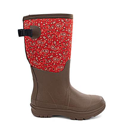 Women's Bandana Neoprene Calf Tall Cold Weather Boots