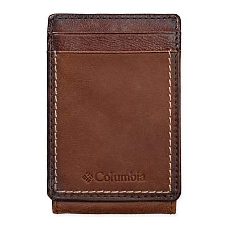 Men's Brown Wide Front Pocket Wallet