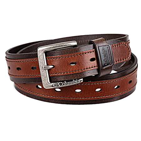 Men's Tan Elevated Overlay Belt