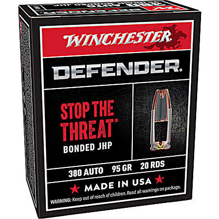 .380 ACP Elite PDX1 Defender 95 Grain JHP Handgun Cartridges - 20 Rounds