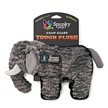 Tough Plush Elephant Dog Toy