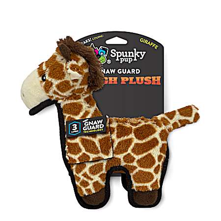 Tough Plush Giraffe Dog Toy