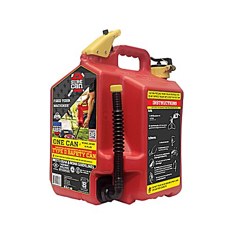 5 gal Red Gasoline Fuel Can