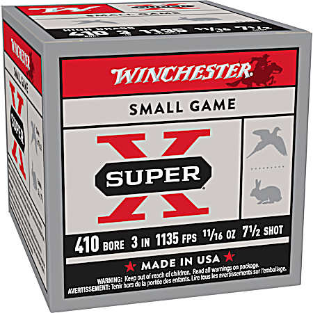 .410 Ga Super-X High Brass 3'' 7.5 Shot Shotshells - 25 Rounds