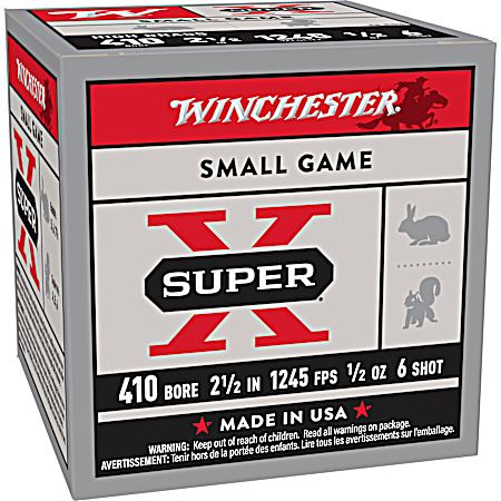 .410 Gauge Super-X High Brass 2-1/2'' 6 Shot Shotshells - 25 Rounds