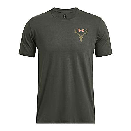 Men's Baroque Green White Tail Short Sleeve Shirt