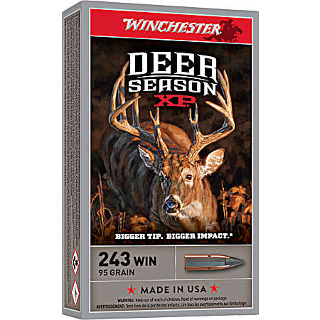 .243 Winchester Deer Season XP 95 Grain Centerfire Rifle Cartridges - 20 Rounds