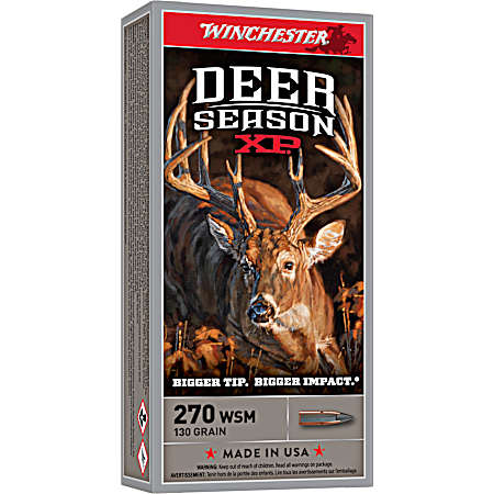 .270 Winchester Deer Season XP 130 Grain Centerfire Rifle Cartridges - 20 Rounds