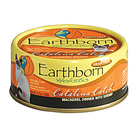 Grain-Free Catalina Catch Mackerel Dinner w/ Shrimp in Gravy Canned Cat Food