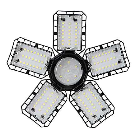 8000 Lumen Adjustable 5-Panel LED Garage Light