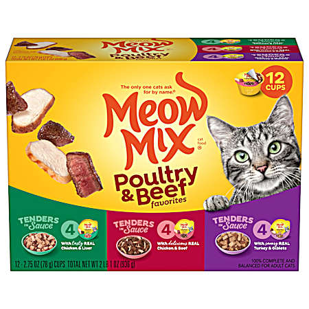 Tender Favorites Poultry & Beef Variety Wet Cat Food - 12 Pk
