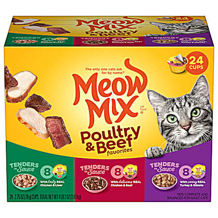 Tender Favorites Poultry & Beef Variety Wet Cat Food - 24 Pk