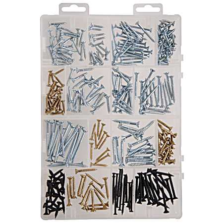 Zinc Wood Screw Assortment Kit