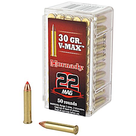 .22 WMR Varmint Express 30 Grain Rimfire Cartridges - 50 Rounds