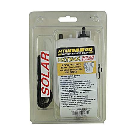 White Oxymax Solar Powered Air Pump