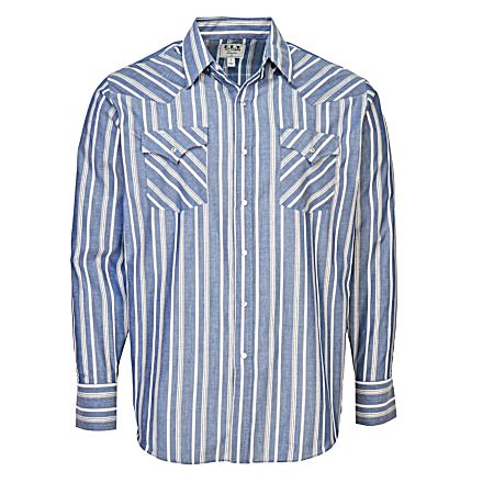 Men's Long Sleeve Western Stripe Shirt