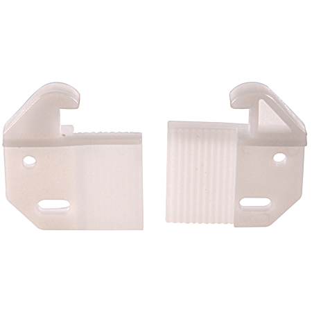 Hardware Essentials Plastic Adjustable Drawer Guide White 2 Pack