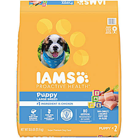 Proactive Health Smart Puppy Large Breed Chicken Dry Dog Food, 30 lbs
