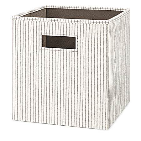 11 in Fabric Storage Cube - Gray Stripe