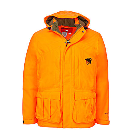 Men's Classic Elite Blaze Orange Hooded Full Zip Parka