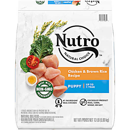 Puppy Chicken & Brown Rice Dry Dog Food, 13 lbs