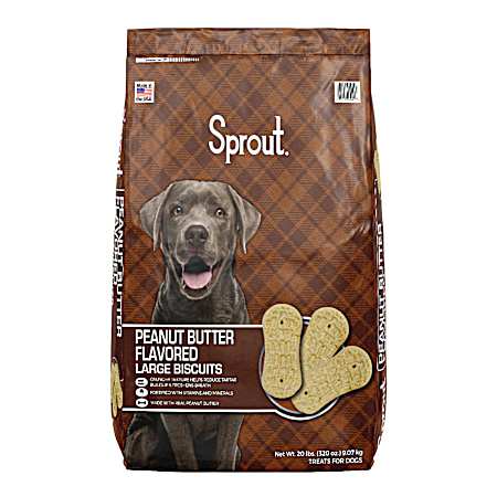 Peanut Butter Flavored Large Dog Biscuits, 20 lbs
