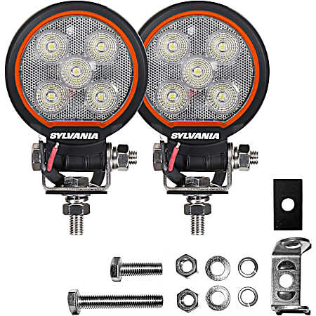 Rugged 3 in LED Pod Round Flood Lights - 2 Pk