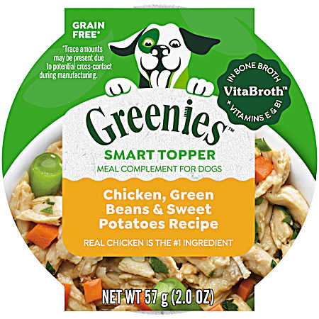  Smart Topper Grain Free Chicken, Green Beans, & Sweet Potatoes Recipe Wet Dog Food, 2 oz