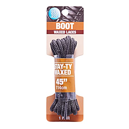 Black Waxed Boot Laces