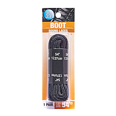 Black Round Boot Laces