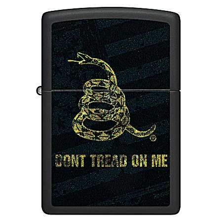 Don't Tread On Me Windproof Lighter - Black/Yellow