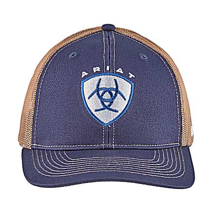Men's Navy Logo Mesh Back Cap