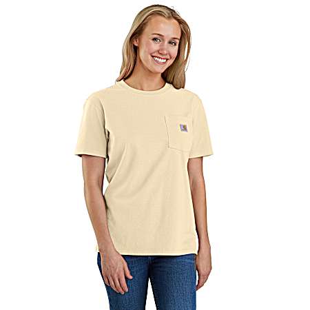 Women's Loose Fit Heavyweight Short Sleeve Pocket Shirt