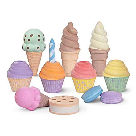 12-piece Ice Cream and Cake Chalk Set