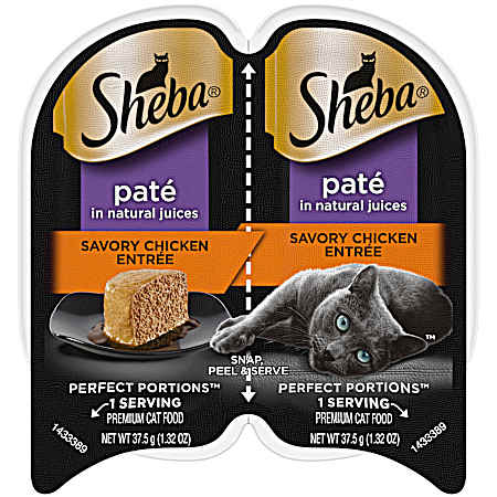 All Lifestages Perfect Portions 2.6 oz Savory Chicken Entree Pate Wet Cat Food
