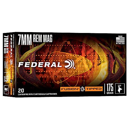 7mm Rem Mag Fusion Tipped 175gr Cartridges - 20 Rounds
