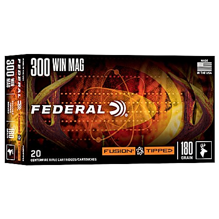 300 Win Mag Fusion Tipped 180gr Cartridges - 20 Rounds