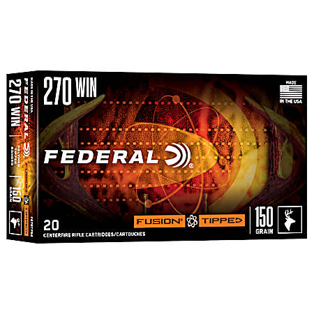 Fusion Tipped Rifle .270 Win 150 Gr Cartridges - 20 Rounds