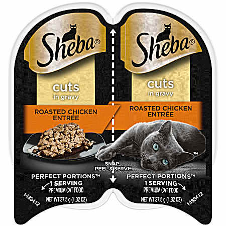 All Lifestages Perfect Portions 2.6 oz Roasted Chicken Entree Cuts in Gravy Wet Cat Food