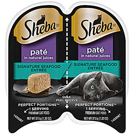 All Lifestages Perfect Portions 2.6 oz Signature Seafood Entree Pate in Gravy Wet Cat Food
