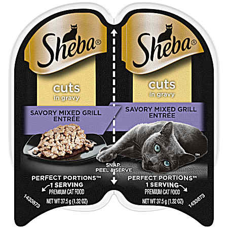 All Life Stages Perfect Portions 2.6 oz Savory Mixed Grill Entree Wet Cat Food