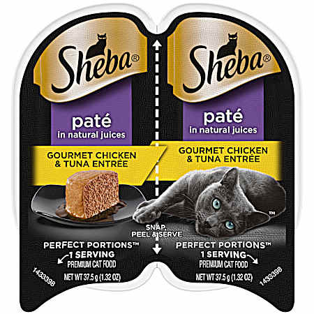 All Life Stages Perfect Portions 2.6 oz Gourmet Chicken & Tuna Entree Wet Cat Food