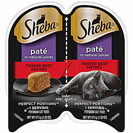 All Life Stages Perfect Portions 2.6 oz Tender Beef Entree Wet Cat Food