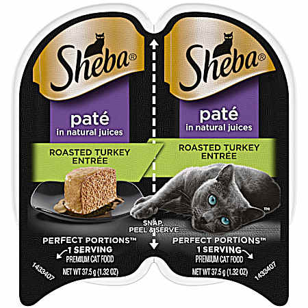 All Life Stages Perfect Portions 2.6 oz Roasted Turkey Entree Wet Cat Food