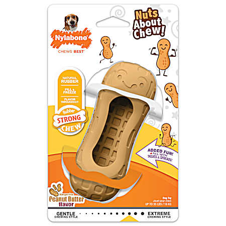 Strong Chew Fillable Peanut Dog Toy - Medium