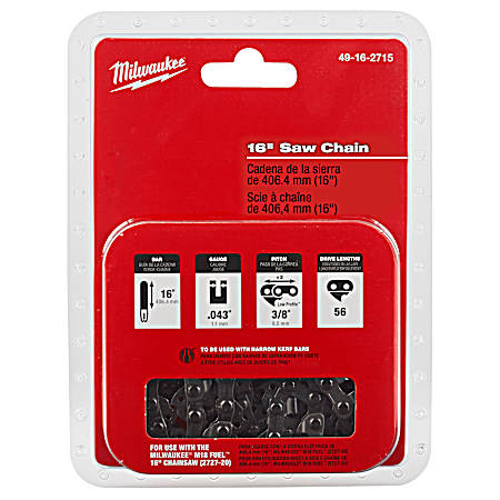 16 in. Saw Chain Replacement for 2727-20 Chainsaw