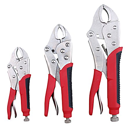 3 Pc. Curved Jaw Locking Pliers Set