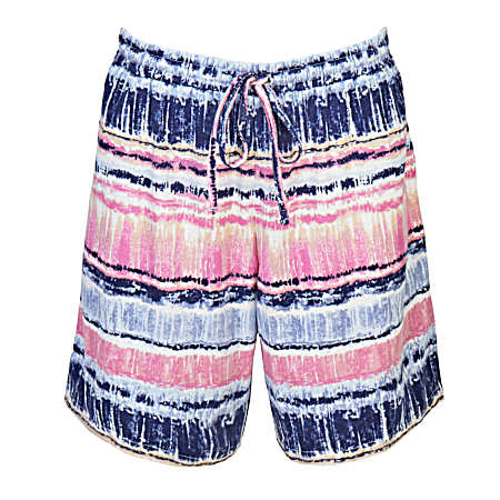 Women's Cashmere Rose/Denim Combo Pull-On Shorts